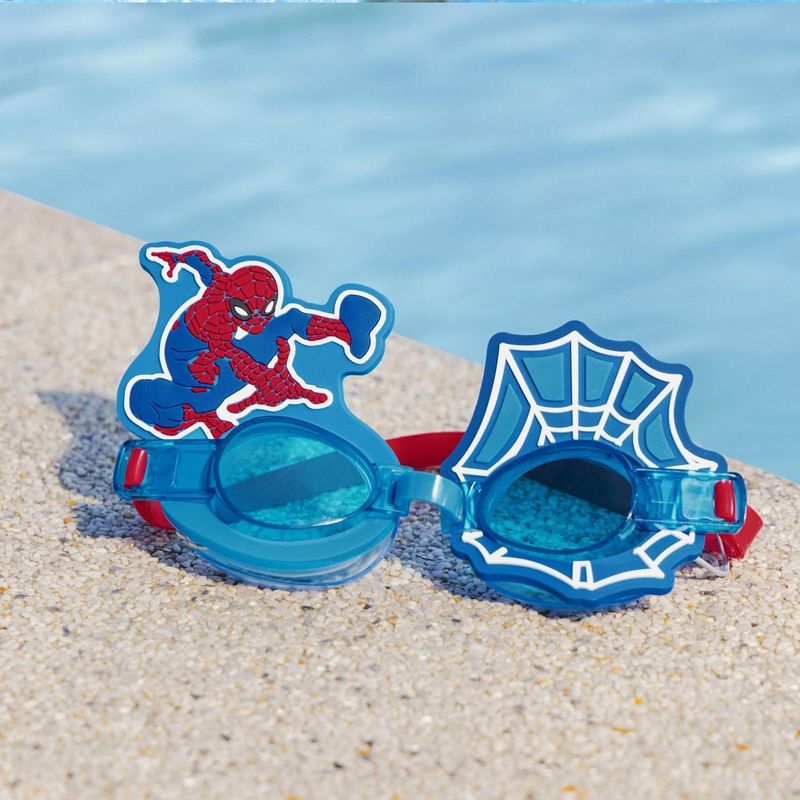 Jucarii, Copii si Bebe - Jucarii si jocuri - Jucarii de exterior - Colaci, ochelari si accesorii inot copii - Ochelari de înot pentru copii, din silicon, albastru, model Spiderman, 3+ ani - Infinity.ro