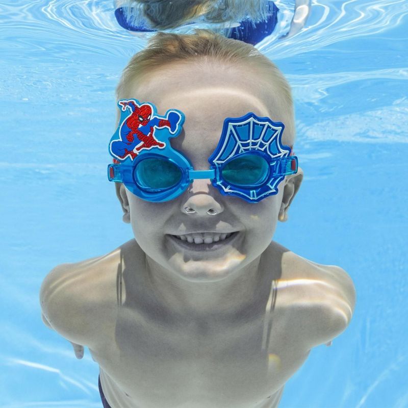 Jucarii, Copii si Bebe - Jucarii si jocuri - Jucarii de exterior - Colaci, ochelari si accesorii inot copii - Ochelari de înot pentru copii, din silicon, albastru, model Spiderman, 3+ ani - Infinity.ro