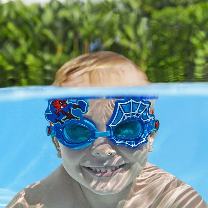 Jucarii, Copii si Bebe - Jucarii si jocuri - Jucarii de exterior - Colaci, ochelari si accesorii inot copii - Ochelari de înot pentru copii, din silicon, albastru, model Spiderman, 3+ ani - Infinity.ro