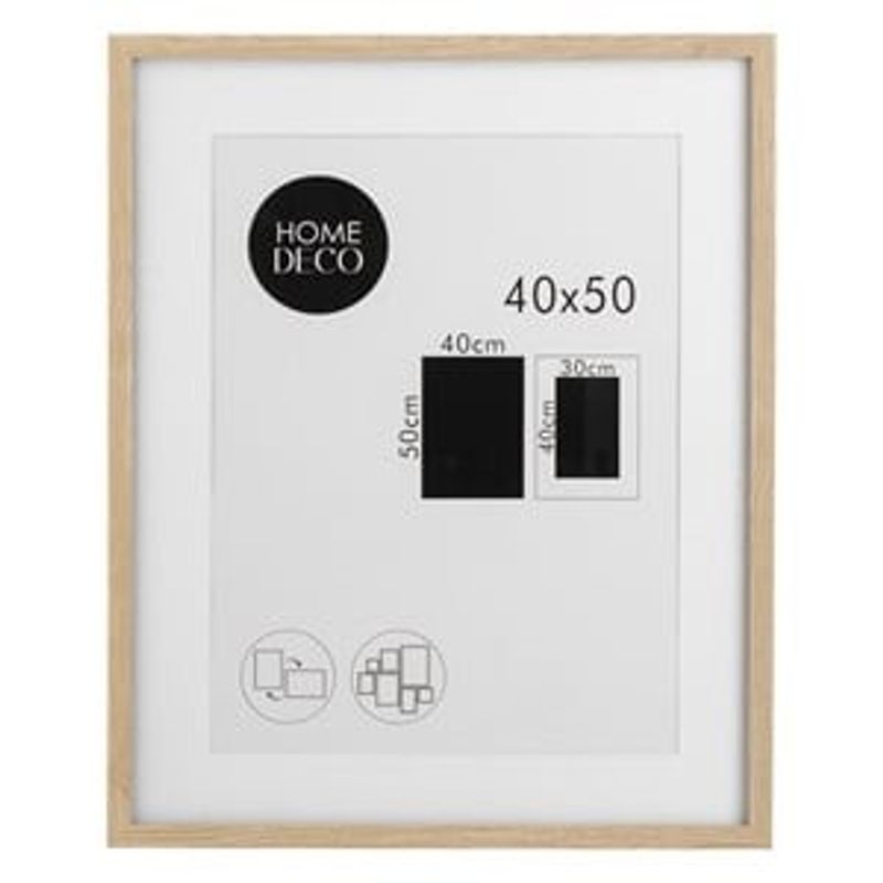 Casa si Gradina - Decoratiuni - Obiecte decorative - Accesorii decorative - Tablou Decorativ cu Rama din Lemn Natural, 40x50cm, cu Paspartu Detasabil - Infinity.ro