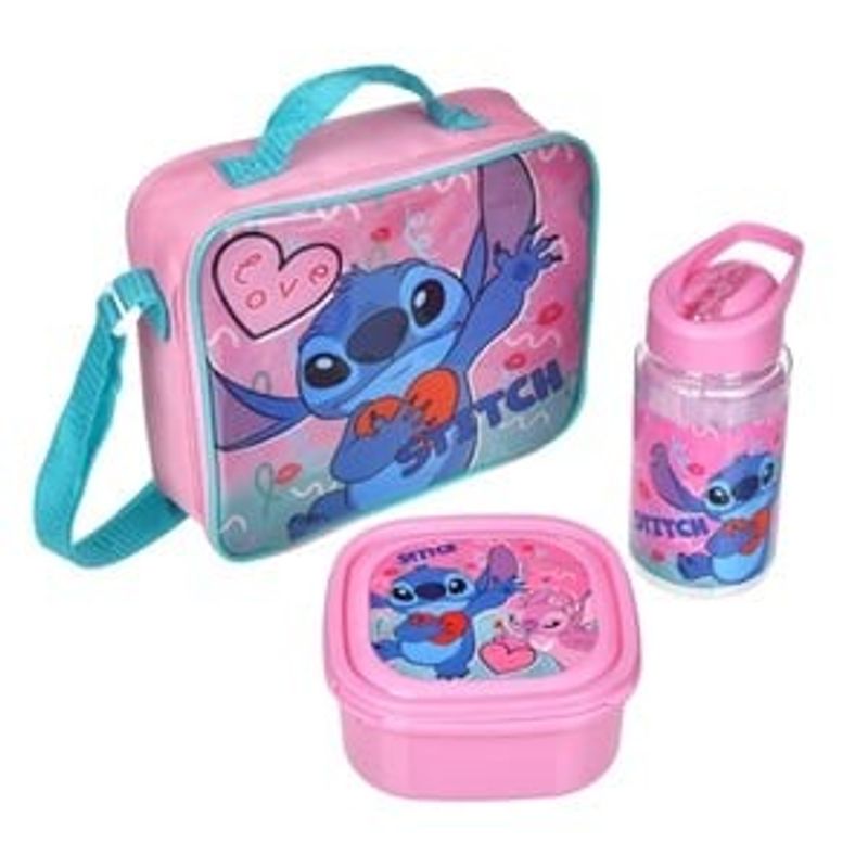 Jucarii, Copii si Bebe - Jucarii si jocuri - Jucarii de rol - Set joaca doctor - Set Masa cu Geanta Izoterma, Caserola si Sticla cu Model Stitch - Infinity.ro