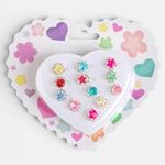 Fashion, accesorii si bijuterii - Copii - Accesorii copii - Bijuterii si ceasuri copii - Inele pentru copii cu pietre colorate, 12 buc, argintii, marime reglabila - Infinity.ro