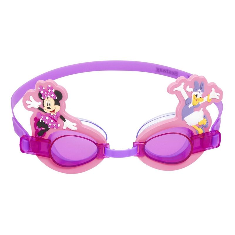 Jucarii, Copii si Bebe - Jucarii si jocuri - Jucarii de exterior - Colaci, ochelari si accesorii inot copii - Ochelari de Inot pentru Copii din Silicon, Roz, cu Model Minnie Mouse si Daisy, 3+ Ani - Infinity.ro