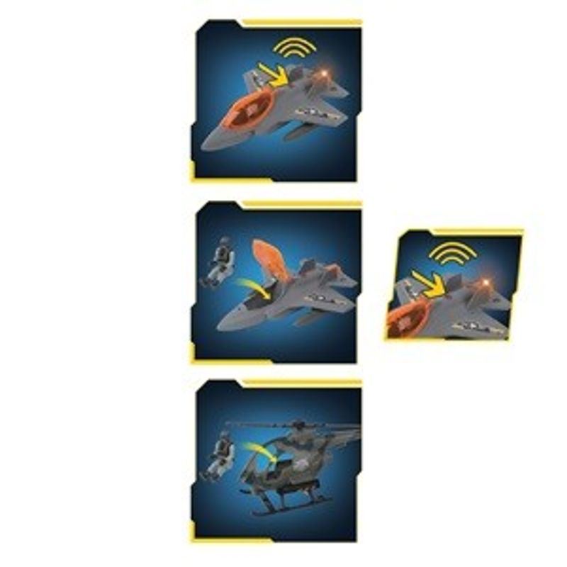 Jucarii, Copii si Bebe - Jucarii si jocuri - Jucarii de rol - Arme de jucarie - Set Militar cu Figurine, Avion, Elicopter, Vehicul si Barca, Multicolor - Infinity.ro