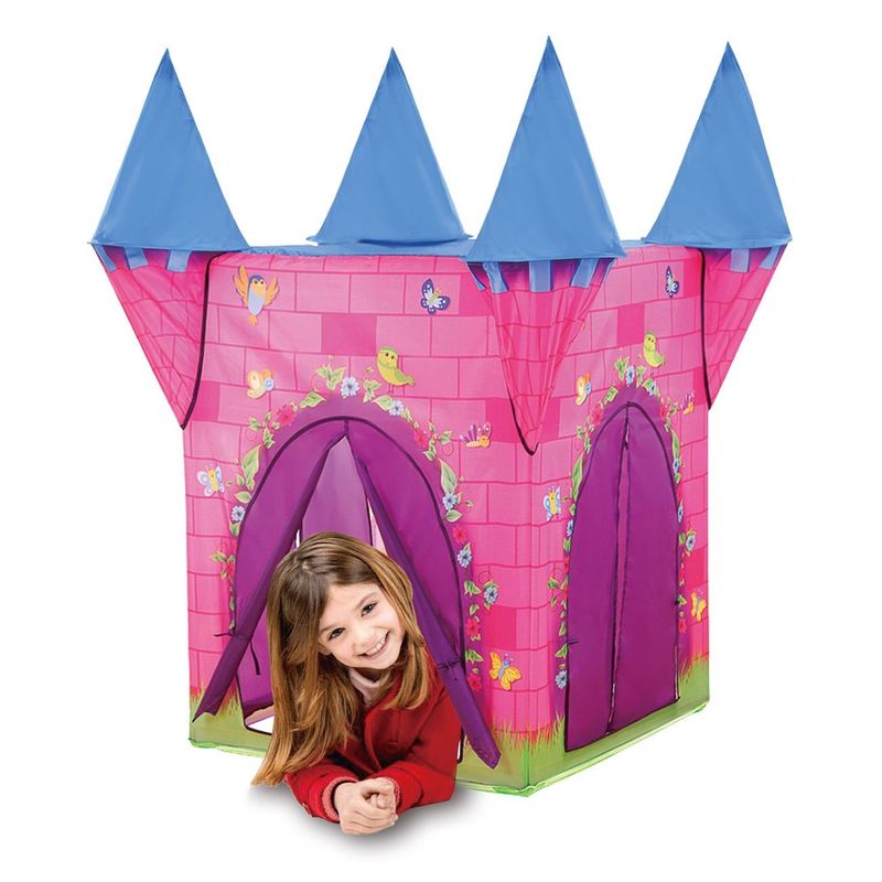 Jucarii, Copii si Bebe - Jucarii si jocuri - Jucarii de exterior - Casute si corturi copii - Cort pentru copii Castel Printesa, 110x110x132cm, Roz - Infinity.ro