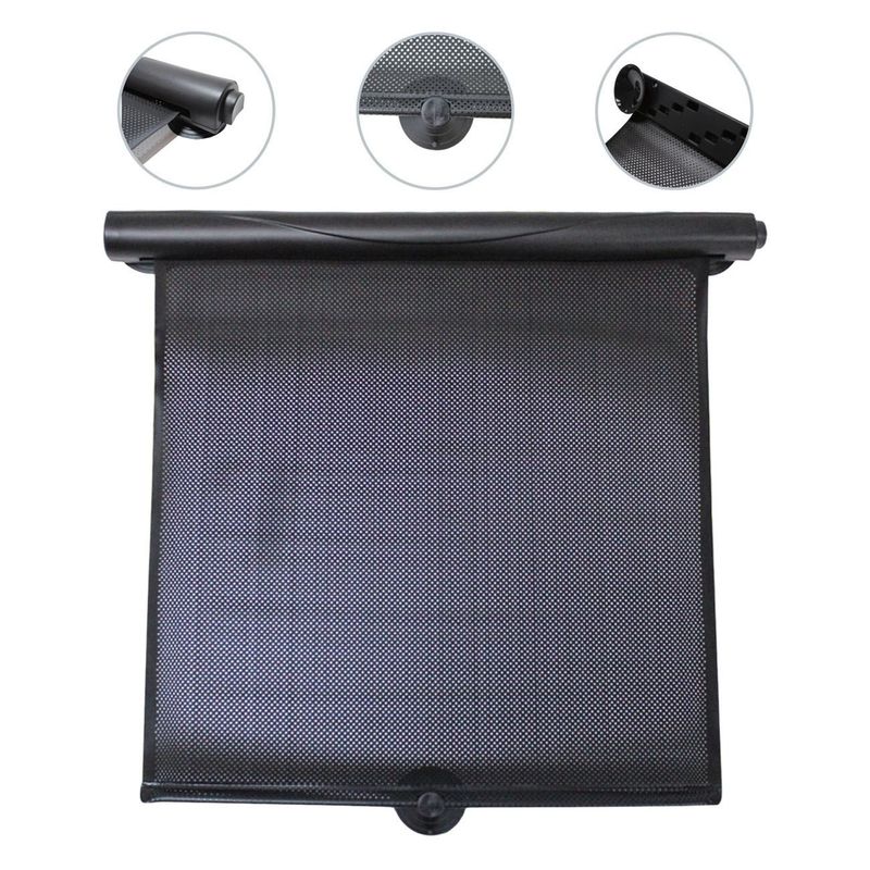 Auto si Moto - Intretinere auto - Huse auto - Parasolar auto lateral cu ventuze, 2 buc, 46x42.5 cm, negru - Infinity.ro