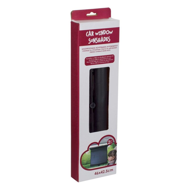 Auto si Moto - Intretinere auto - Huse auto - Parasolar auto lateral cu ventuze, 2 buc, 46x42.5 cm, negru - Infinity.ro