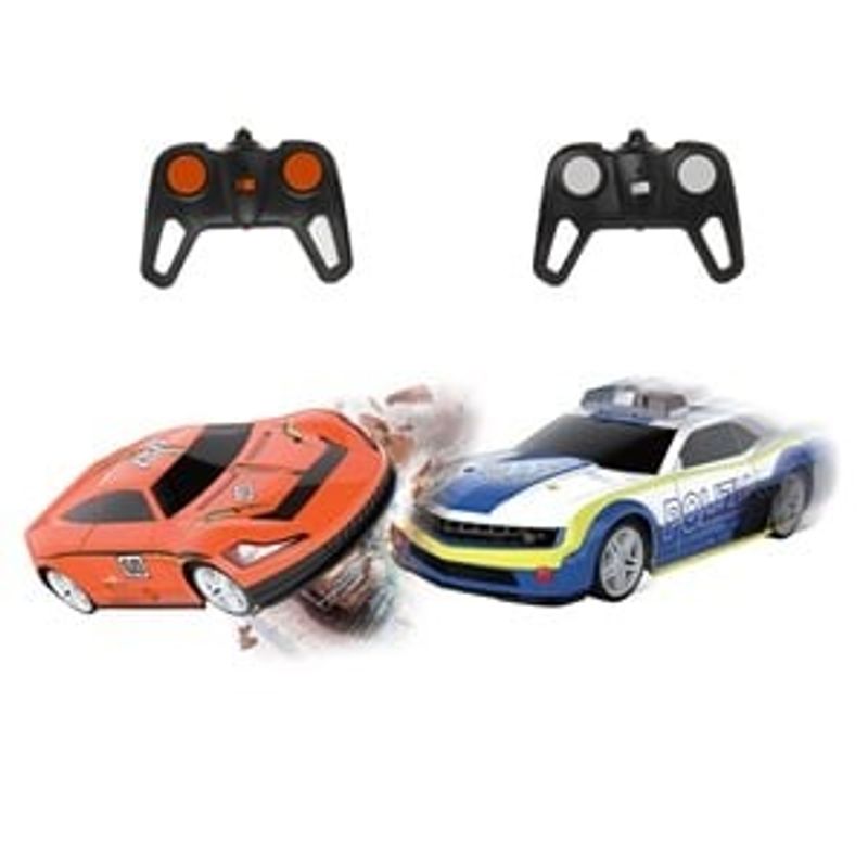 Jucarii, Copii si Bebe - Jucarii si jocuri - Vehicule si jucarii cu telecomanda - Masinute - Set 2 Masini de Ciocnire cu Telecomanda, 1:20, Multicolor - Infinity.ro