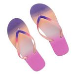 Fashion, accesorii si bijuterii - Femei - Incaltaminte femei - Slapi si papuci femei - Papuci de plaja cu talpa reliefata, Roz Mov Degrade - Infinity.ro