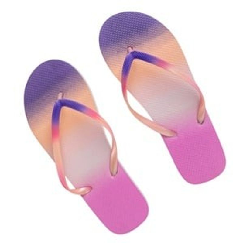 Fashion, accesorii si bijuterii - Femei - Incaltaminte femei - Slapi si papuci femei - Papuci de plaja cu talpa reliefata, Roz Mov Degrade - Infinity.ro