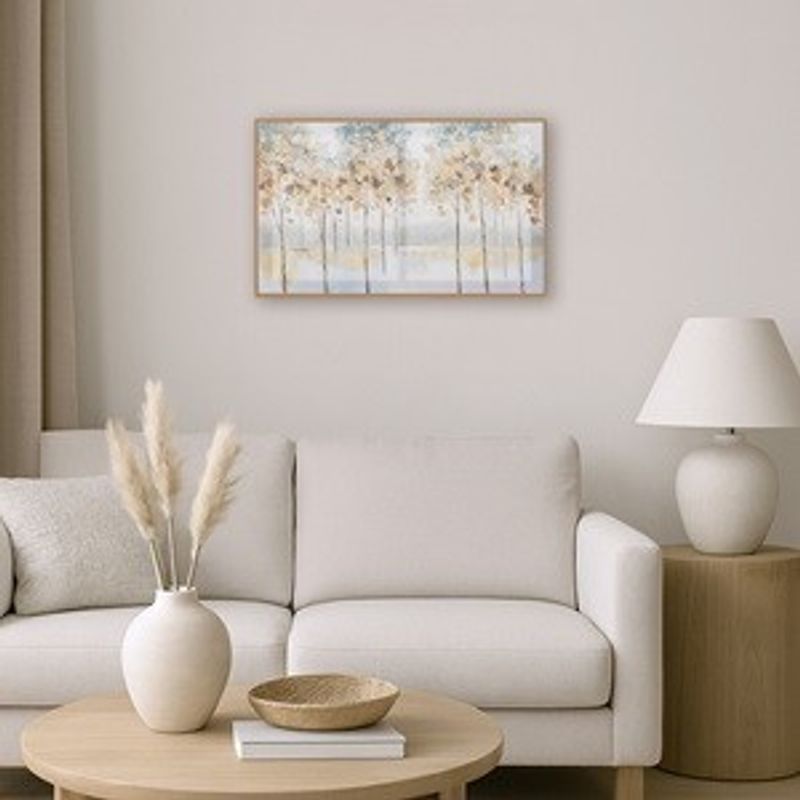Casa si Gradina - Decoratiuni - Tablouri - Tablou in Ulei cu Model Abstract Copaci, 82x2.5x52cm, Multicolor - Infinity.ro