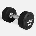 Sport si Outdoor - Fitness - Aparate fitness - Accesorii aparate fitness - Gantera 6 kg cu maner confortabil si capete din cauciuc - Infinity.ro