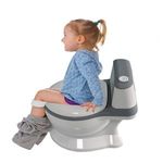Jucarii, Copii si Bebe - Igiena si ingrijire - Baia bebelusului - Olite si reductoare WC - Olita educativa cu sunet de WC, 27x27x32cm, Alba - Infinity.ro