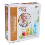 Jucarii, Copii si Bebe - Jucarii si jocuri - Jucarii bebelusi - Jucarii de sortat - Sortator din Lemn Educativ, 11 Piese, Multicolor - Infinity.ro