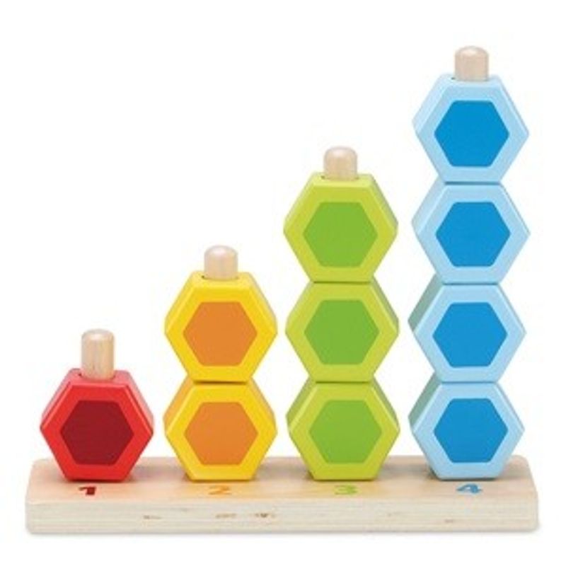Jucarii, Copii si Bebe - Jucarii si jocuri - Jucarii bebelusi - Jucarii de sortat - Sortator din Lemn Educativ, 11 Piese, Multicolor - Infinity.ro