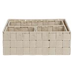 Jucarii, Copii si Bebe - Scutece si consumabile copii - Cutii si cosuri depozitare scutece - Set 4 Cosuri de Depozitare Bej, Tip Ratan cu Cadru Metalic, 3 Dimensiuni - Infinity.ro