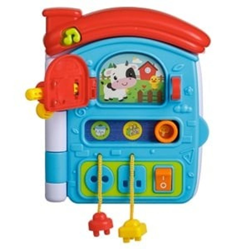 Jucarii, Copii si Bebe - Jucarii si jocuri - Jocuri si puzzle - Puzzle - Jucarie educativa interactiva, Casa cu efecte sonore, 15x6x18cm, Albastru - Infinity.ro