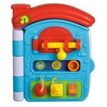 Jucarii, Copii si Bebe - Jucarii si jocuri - Jocuri si puzzle - Puzzle - Jucarie educativa interactiva, Casa cu efecte sonore, 15x6x18cm, Albastru - Infinity.ro