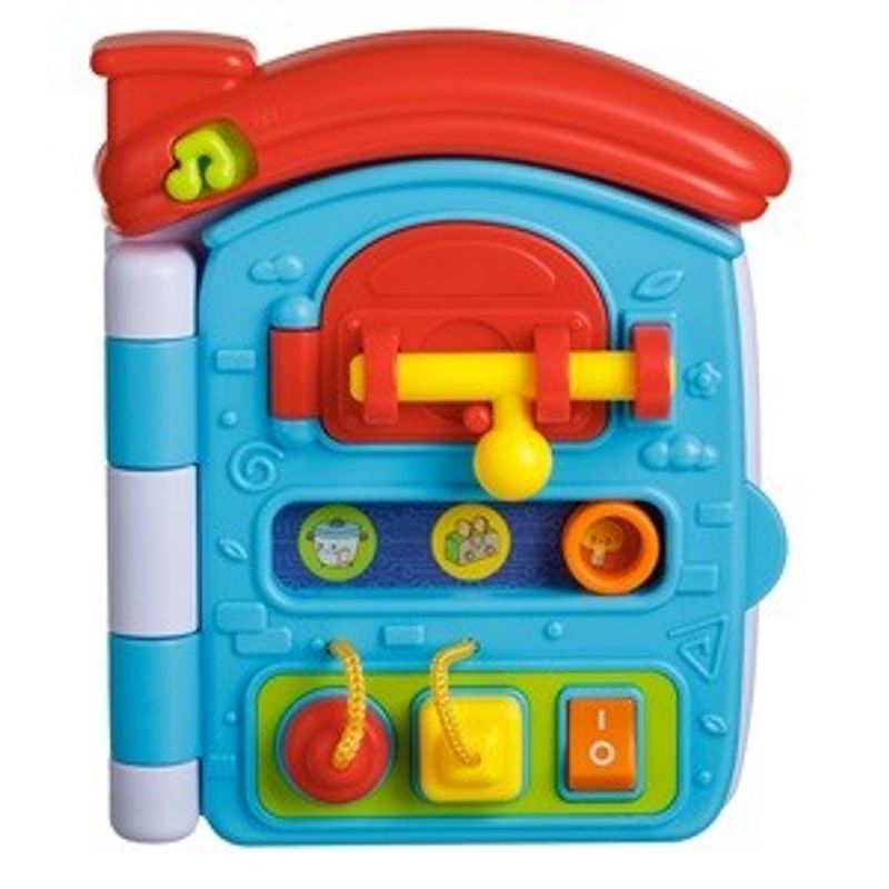 Jucarii, Copii si Bebe - Jucarii si jocuri - Jocuri si puzzle - Puzzle - Jucarie educativa interactiva, Casa cu efecte sonore, 15x6x18cm, Albastru - Infinity.ro