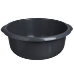 Casa si Gradina - Mobilier - Organizare si depozitare - Cosuri de gunoi - Lighean rotund din plastic, 33L, antracit, cu manere - Infinity.ro