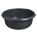 Casa si Gradina - Mobilier - Organizare si depozitare - Cosuri de gunoi - Lighean rotund din plastic, 33L, antracit, cu manere - Infinity.ro