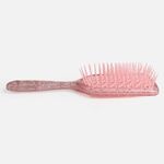 Ingrijire personala si Cosmetice - Ingrijire personala - Ingrijire par - Perii de par si piepteni - Perie de par cu glitter, model perforat, forma dreptunghiulara, roz/lila - Infinity.ro