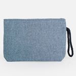 Fashion, accesorii si bijuterii - Femei - Lenjerie si pijamale femei - Imbracaminte de plaja femei - Portfard de plaja albastru cu dungi si ancora, 27x19 cm - Infinity.ro