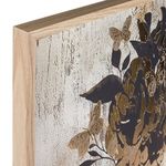Casa si Gradina - Decoratiuni - Tablouri - Tablou in ulei, Femeie cu flori si fluturi, Rama din plastic cu aspect de lemn, 60x60x2,5 cm, Negru si auriu - Infinity.ro