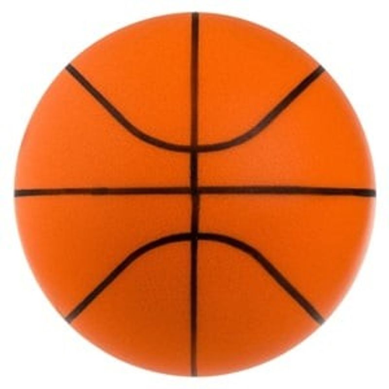 Sport si Outdoor - Sporturi de echipa - Fotbal - Porti fotbal - Minge de baschet silentioasa, buretoasa, neagra si portocalie, 24 cm - Infinity.ro