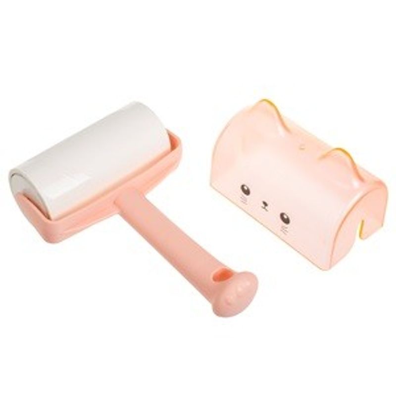 Petshop - Ingrijire si Igiena - Produse uz extern - Sampon si balsam animale - Perie pentru indepartarea parului de animale, Rola cu 60 foi, Roz, Model Animal - Infinity.ro