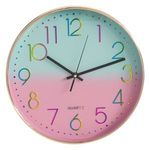 Casa si Gradina - Decoratiuni - DIY - Sabloane decorative pereti - Ceas Decorativ de Perete Metal cu Efect Ombre Multicolor - Infinity.ro