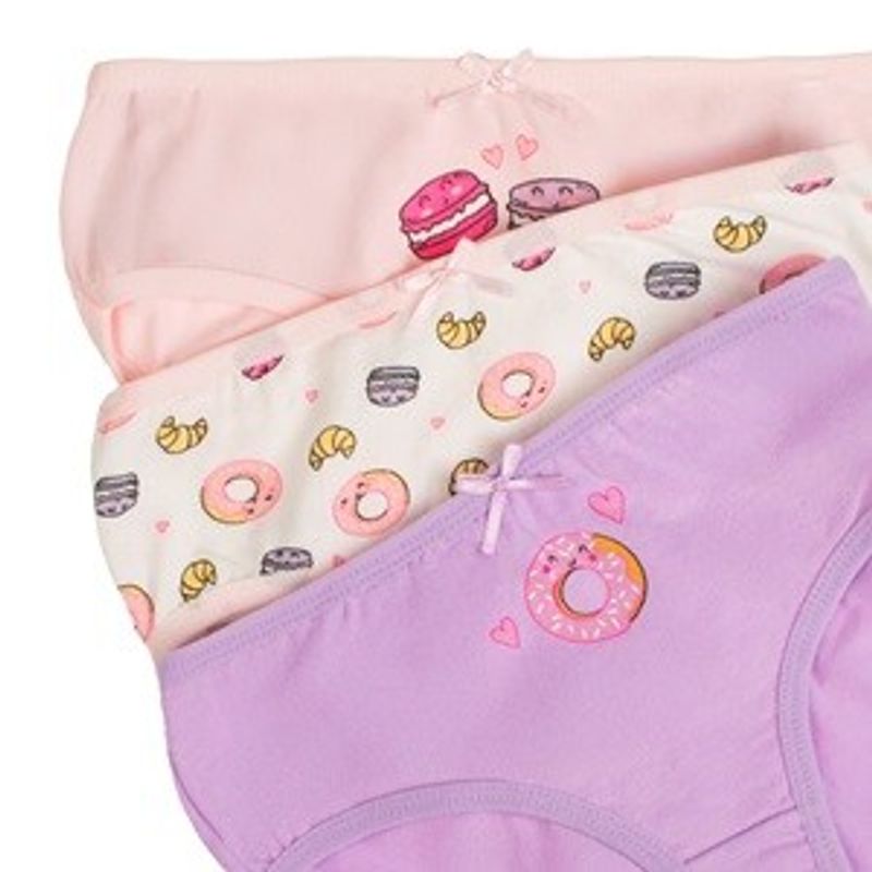 Fashion, accesorii si bijuterii - Copii - Lenjerie si pijamale copii - Lenjerie intima copii - Set Chiloti Colorate cu Imprimeu Donut pentru Copii - 3 perechi - Infinity.ro