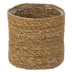 Casa si Gradina - Gradinarit si plante - Plante si ghivece - Ghivece si suporturi - Masca Ghiveci Bej din Paie cu Suport de Macrame Rustic - Infinity.ro