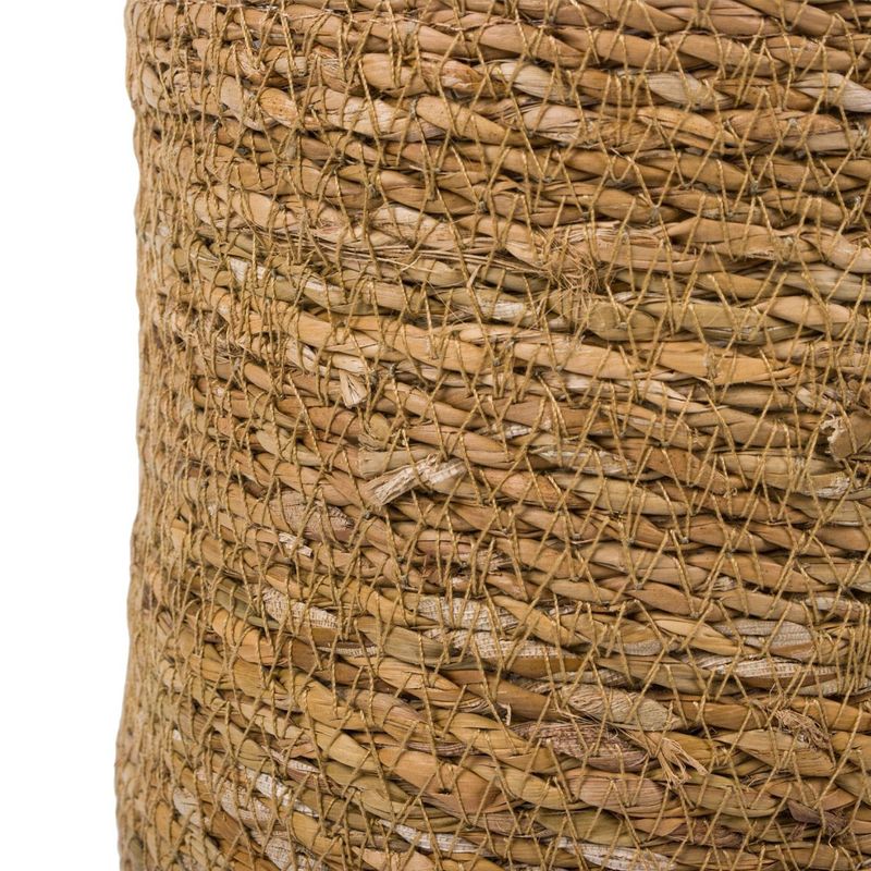 Casa si Gradina - Gradinarit si plante - Plante si ghivece - Ghivece si suporturi - Masca Ghiveci Bej din Paie cu Suport de Macrame Rustic - Infinity.ro