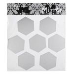 Casa si Gradina - Decoratiuni - DIY - Sabloane decorative pereti - Set Oglinzi Acrilice Hexagonale Autoadezive 7x7cm Argintiu - Infinity.ro