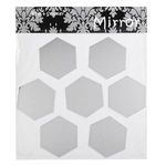 Casa si Gradina - Decoratiuni - DIY - Sabloane decorative pereti - Set Oglinzi Acrilice Hexagonale Autoadezive 7x7cm Argintiu - Infinity.ro