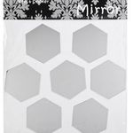 Casa si Gradina - Decoratiuni - DIY - Sabloane decorative pereti - Set Oglinzi Acrilice Hexagonale Autoadezive 7x7cm Argintiu - Infinity.ro