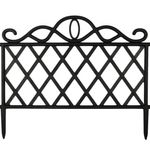 Casa si Gradina - Decoratiuni - Obiecte decorative - Accesorii decorative - Gard Decorativ din Plastic, Set 3 buc, Negru, 47.5x36cm - Infinity.ro