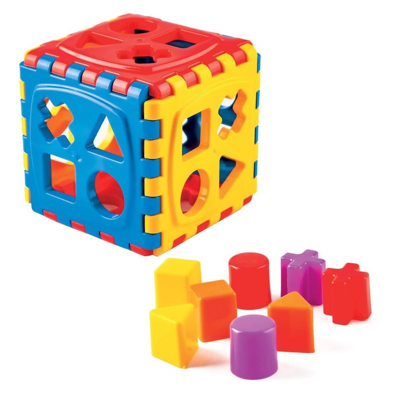 Jucarii, Copii si Bebe - Jucarii si jocuri - Jucarii bebelusi - Jucarii de sortat - Jucarie Sortator cu 4 Forme Geometrice, 8 piese, Multicolor - Infinity.ro