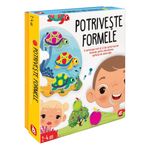 Jucarii, Copii si Bebe - Jucarii si jocuri - Jucarii & jocuri educative - Jocuri si jucarii educative - Joc Educativ Potriveste Formele, 4 Cartonase si 22 Carduri Puzzle - Infinity.ro