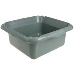 Casa si Gradina - Mobilier - Organizare si depozitare - Cosuri de gunoi - Lighean patrat din plastic, 14L, Kaki - Infinity.ro