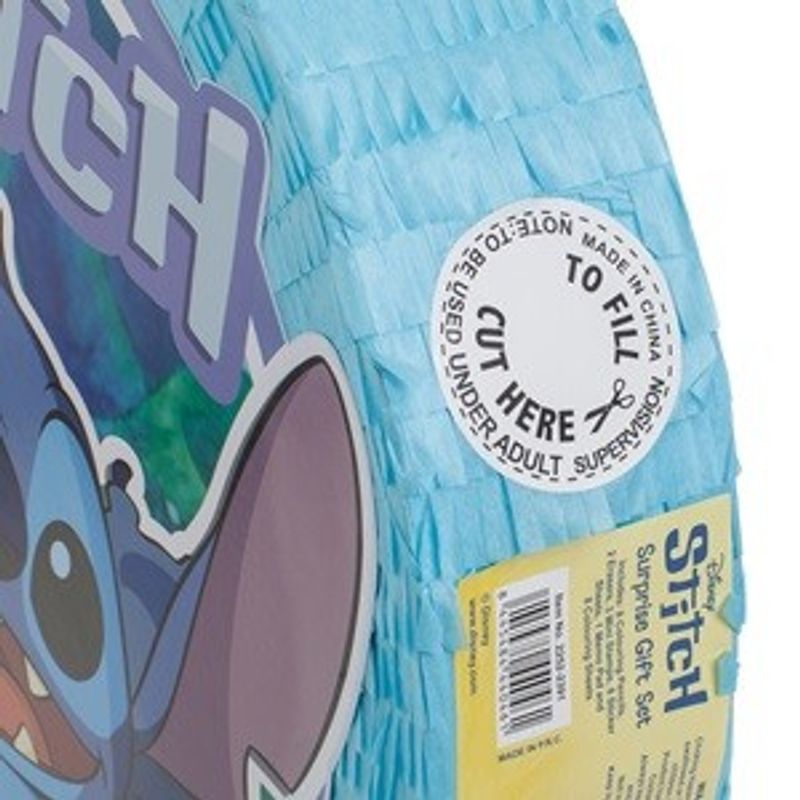Jucarii, Copii si Bebe - Jucarii si jocuri - Jucarii bebelusi - Jucarii de baie - Pinata cu Personaj Stitch, 30 de Jucarii, Albastra, 37,5 cm - Infinity.ro