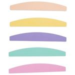 Ingrijire personala si Cosmetice - Manichiura si pedichiura - Pile cosmetice - Set Pile de Unghii Curbate, 5 buc, Culori Pastel - Infinity.ro