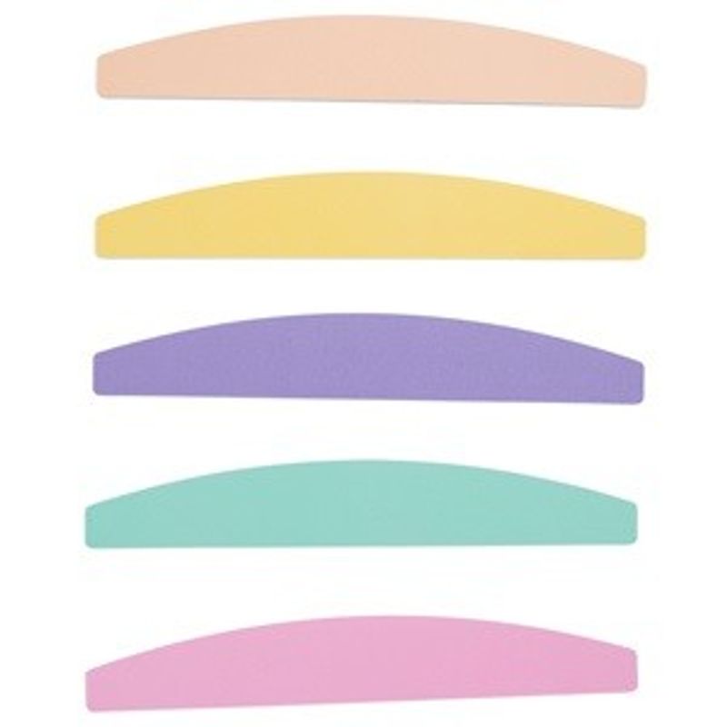 Ingrijire personala si Cosmetice - Manichiura si pedichiura - Pile cosmetice - Set Pile de Unghii Curbate, 5 buc, Culori Pastel - Infinity.ro