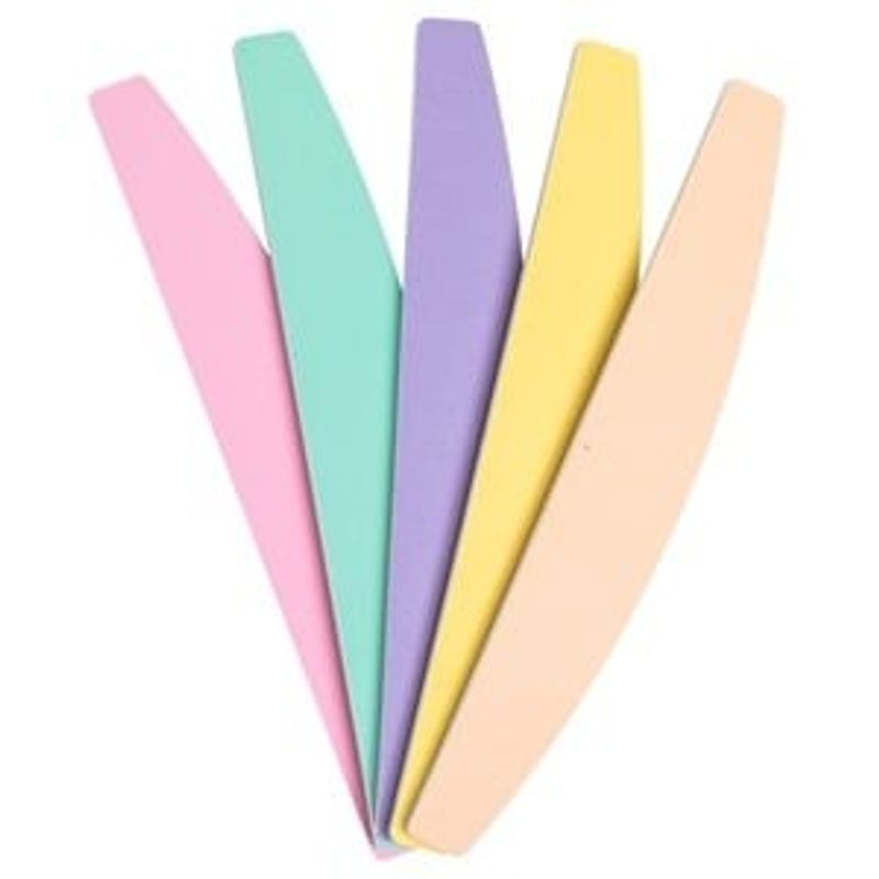 Ingrijire personala si Cosmetice - Manichiura si pedichiura - Pile cosmetice - Set Pile de Unghii Curbate, 5 buc, Culori Pastel - Infinity.ro