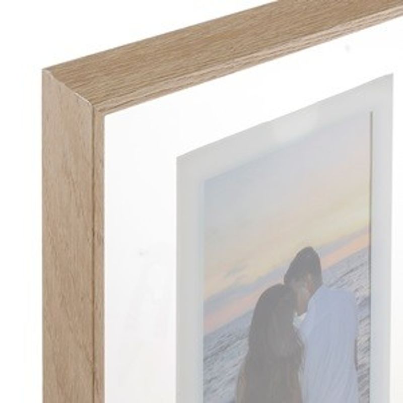 Casa si Gradina - Decoratiuni - Obiecte decorative - Accesorii decorative - Rama foto bej cu 3 locuri, 50x25 cm, plastic cu aspect de lemn si sticla - Infinity.ro