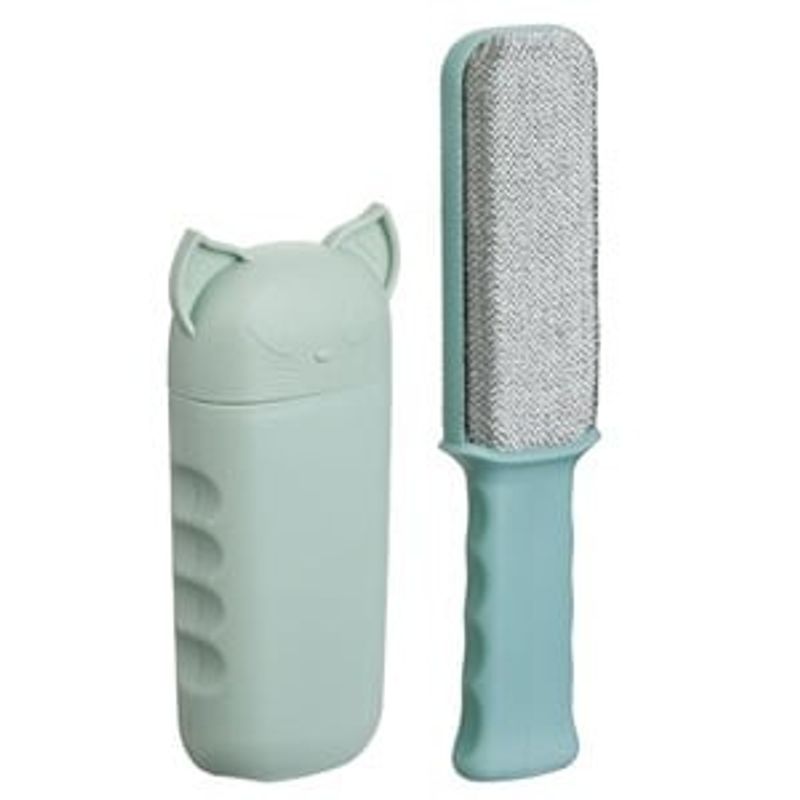 Petshop - Ingrijire si Igiena - Produse uz extern - Clesti si trimmere - Perie pentru indepartarea scamelor, forma de animal, verde menta, 25 cm - Infinity.ro