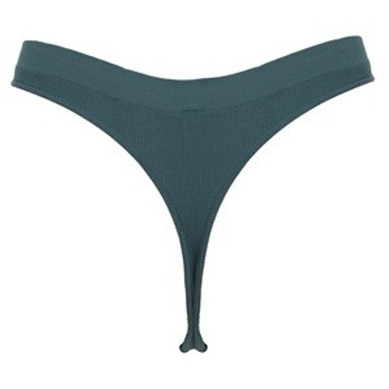 Fashion, accesorii si bijuterii - Femei - Lenjerie si pijamale femei - Lenjerie intima femei - Chiloti String Seamless Ribbed, Petrol, pentru Femei - Infinity.ro