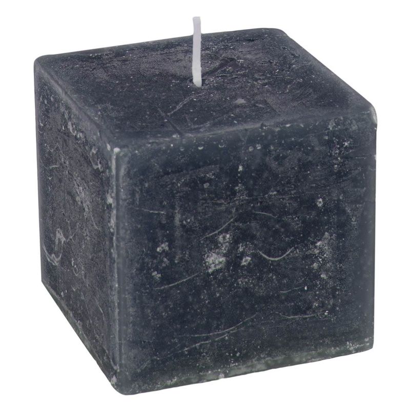 Casa si Gradina - Decoratiuni - Aromaterapie si lumanari - Suporturi lumanari - Lumanare parfumata patrata, Gri, Mosc, 7.5x7.5x7.5cm - Infinity.ro
