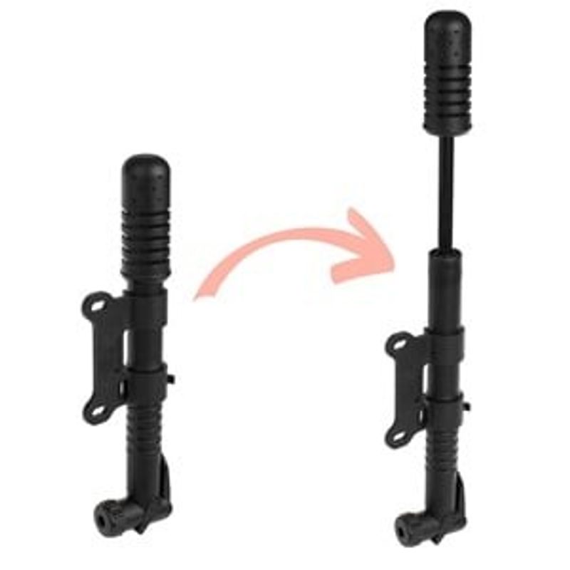 Sport si Outdoor - Ciclism - Accesorii pentru biciclete - Pompe biciclete - Pompa de mana pentru bicicleta, Mini, Neagra, cu 2 ace si suport de prindere - Infinity.ro
